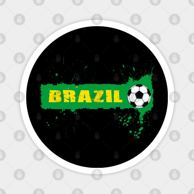 Brazil Soccer Brazil Futbol Football Brazilian Flag Jersey Magnet by JayD World